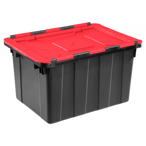 STERILITE HINGED LID INDST TOTE 12 GALLON 45L-0