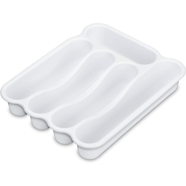 STERILITE 15748006 5-COMPARTMENT CUTLERY TRAY WHITE