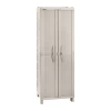 10369-XP RESIN WICKER WARDROBE CABINET TAUPE