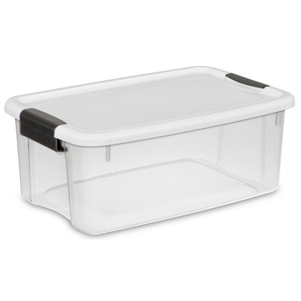 19849806 STERILITE 18 QT ULTRA LATCH  BOX-WHITE