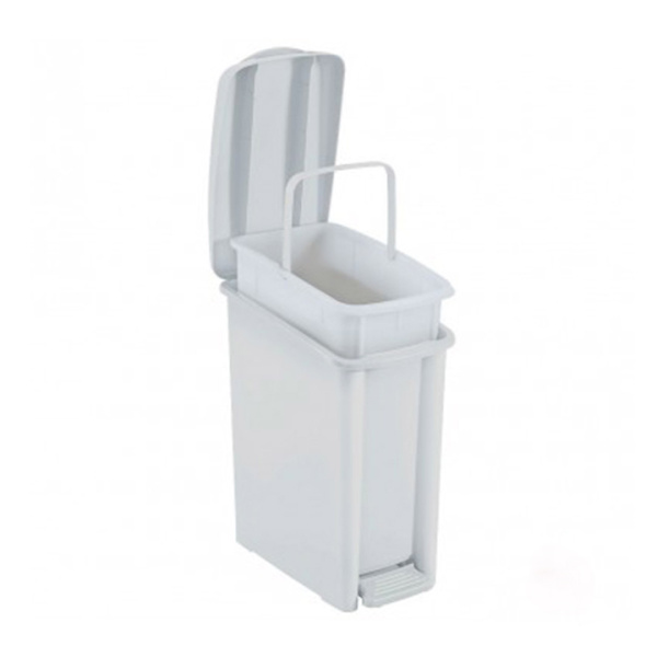 3980-XP	RIMAX SLIM STEP TRASH CAN WHITE 10L