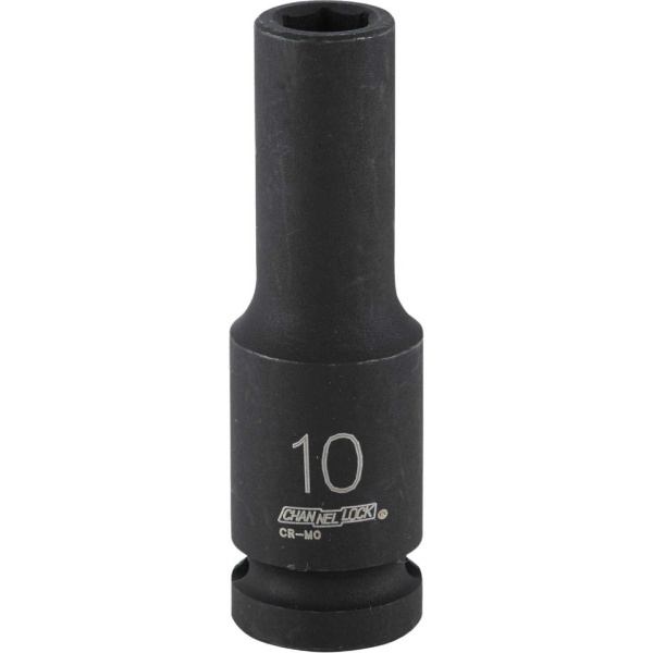 Channellock 1/2 In. Drive 10 mm 6-Point Deep Metric Impact Socket - Channellock