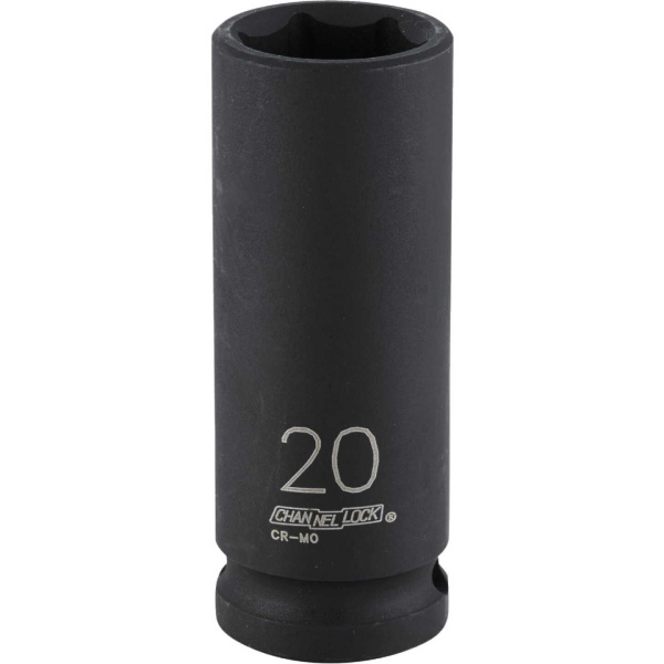 Channellock 1/2 In. Drive 20 mm 6-Point Deep Metric Impact Socket