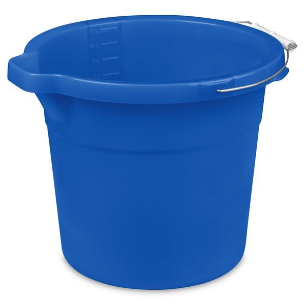 STERILITE 11234312 12 QT SPOUT PAIL-BLUE AQUARIUM